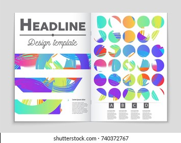 Abstract vector layout background set. For art template design, list, front page, mockup brochure theme style, banner, idea, cover, booklet, print, flyer, book, blank, card, ad, sign, sheet, a4