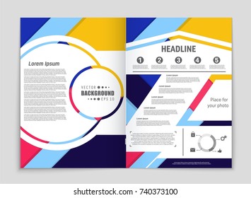 Abstract vector layout background set. For art template design, list, front page, mockup brochure theme style, banner, idea, cover, booklet, print, flyer, book, blank, card, ad, sign, sheet,, a4.