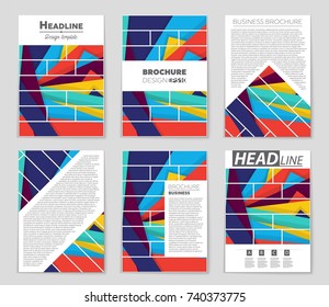 Abstract vector layout background set. For art template design, list, front page, mockup brochure theme style, banner, idea, cover, booklet, print, flyer, book, blank, card, ad, sign, sheet,, a4.