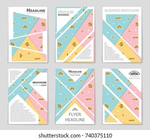 Abstract vector layout background set. For art template design, list, front page, mockup brochure theme style, banner, idea, cover, booklet, print, flyer, book, blank, card, ad, sign, sheet, a4