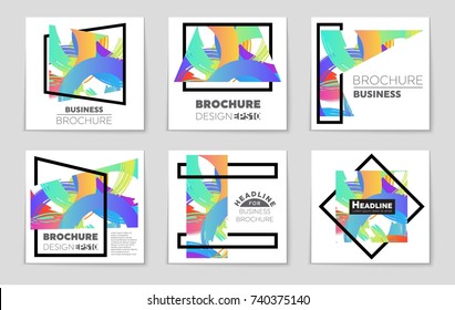 Abstract vector layout background set. For art template design, list, front page, mockup brochure theme style, banner, idea, cover, booklet, print, flyer, book, blank, card, ad, sign, sheet, a4
