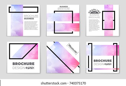 Abstract vector layout background set. For art template design, list, front page, mockup brochure theme style, banner, idea, cover, booklet, print, flyer, book, blank, card, ad, sign, sheet, a4