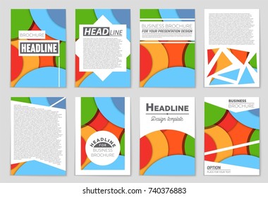 Abstract vector layout background set. For art template design, list, front page, mockup brochure theme style, banner, idea, cover, booklet, print, flyer, book, blank, card, ad, sign, sheet,, a4.