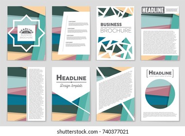 Abstract vector layout background set. For art template design, list, front page, mockup brochure theme style, banner, idea, cover, booklet, print, flyer, book, blank, card, ad, sign, sheet,, a4.