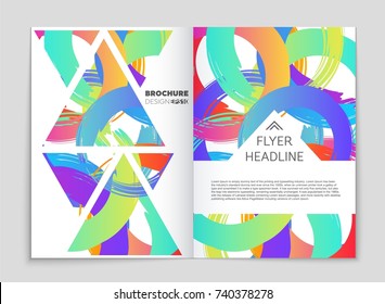 Abstract vector layout background set. For art template design, list, front page, mockup brochure theme style, banner, idea, cover, booklet, print, flyer, book, blank, card, ad, sign, sheet, a4
