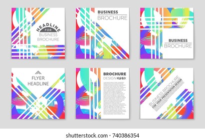 Abstract vector layout background set. For art template design, list, front page, mockup brochure theme style, banner, idea, cover, booklet, print, flyer, book, blank, card, ad, sign, sheet, a4