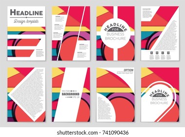 Abstract vector layout background set. For art template design, list, front page, mockup brochure theme style, banner, idea, cover, booklet, print, flyer, book, blank, card, ad, sign, sheet,, a4.