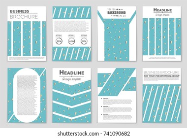 Abstract vector layout background set. For art template design, list, front page, mockup brochure theme style, banner, idea, cover, booklet, print, flyer, book, blank, card, ad, sign, sheet, a4
