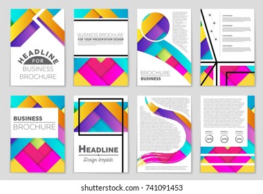 Abstract vector layout background set. For art template design, list, front page, mockup brochure theme style, banner, idea, cover, booklet, print, flyer, book, blank, card, ad, sign, sheet,, a4.