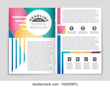 Abstract vector layout background set. For art template design, list, front page, mockup brochure theme style, banner, idea, cover, booklet, print, flyer, book, blank, card, ad, sign, sheet, a4