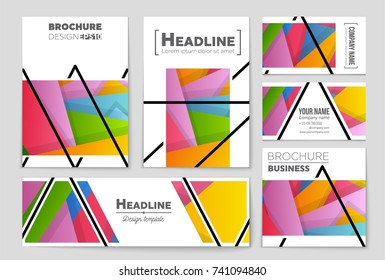 Abstract vector layout background set. For art template design, list, front page, mockup brochure theme style, banner, idea, cover, booklet, print, flyer, book, blank, card, ad, sign, sheet,, a4.