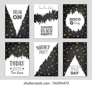 Abstract vector layout background set. For art template design, list, front page, mockup brochure theme style, banner, idea, cover, booklet, print, flyer, book, blank, card, ad, sign, sheet, a4