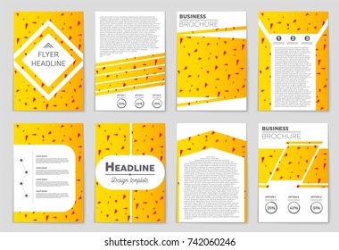 Abstract vector layout background set. For art template design, list, front page, mockup brochure theme style, banner, idea, cover, booklet, print, flyer, book, blank, card, ad, sign, sheet, a4