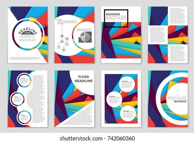 Abstract vector layout background set. For art template design, list, front page, mockup brochure theme style, banner, idea, cover, booklet, print, flyer, book, blank, card, ad, sign, sheet,, a4.