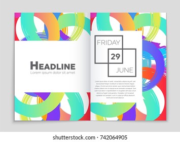 Abstract vector layout background set. For art template design, list, front page, mockup brochure theme style, banner, idea, cover, booklet, print, flyer, book, blank, card, ad, sign, sheet, a4