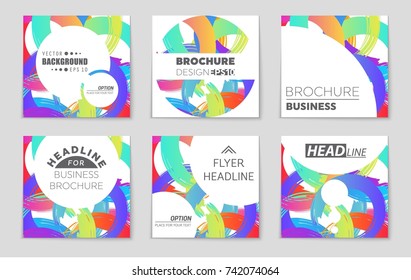 Abstract vector layout background set. For art template design, list, front page, mockup brochure theme style, banner, idea, cover, booklet, print, flyer, book, blank, card, ad, sign, sheet, a4