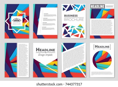 Abstract vector layout background set. For art template design, list, front page, mockup brochure theme style, banner, idea, cover, booklet, print, flyer, book, blank, card, ad, sign, sheet,, a4.