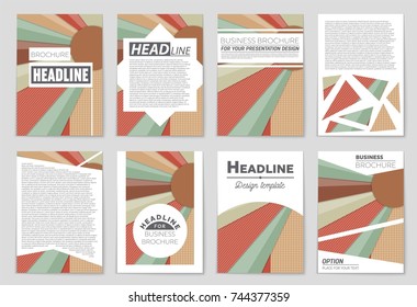 Abstract vector layout background set. For art template design, list, front page, mockup brochure theme style, banner, idea, cover, booklet, print, flyer, book, blank, card, ad, sign, sheet,, a4.