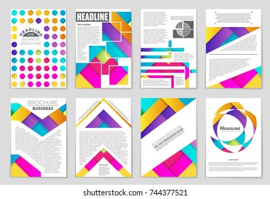 Abstract vector layout background set. For art template design, list, front page, mockup brochure theme style, banner, idea, cover, booklet, print, flyer, book, blank, card, ad, sign, sheet,, a4.