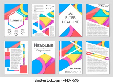 Abstract vector layout background set. For art template design, list, front page, mockup brochure theme style, banner, idea, cover, booklet, print, flyer, book, blank, card, ad, sign, sheet,, a4.