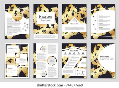 Abstract vector layout background set. For art template design, list, front page, mockup brochure theme style, banner, idea, cover, booklet, print, flyer, book, blank, card, ad, sign, sheet, a4.