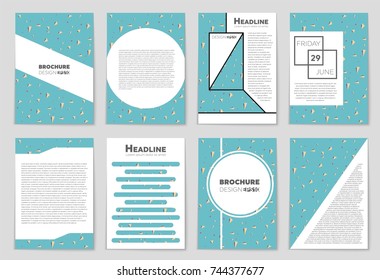 Abstract vector layout background set. For art template design, list, front page, mockup brochure theme style, banner, idea, cover, booklet, print, flyer, book, blank, card, ad, sign, sheet, a4