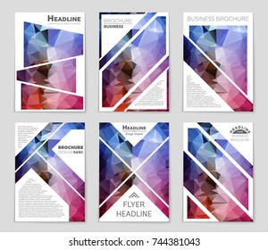 Abstract vector layout background set. For art template design, list, front page, mockup brochure theme style, banner, idea, cover, booklet, print, flyer, book, blank, card, ad, sign, sheet, a4