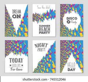 Abstract vector layout background set. For art template design, list, front page, mockup brochure theme style, banner, idea, cover, booklet, print, flyer, book, blank, card, ad, sign, sheet, a4