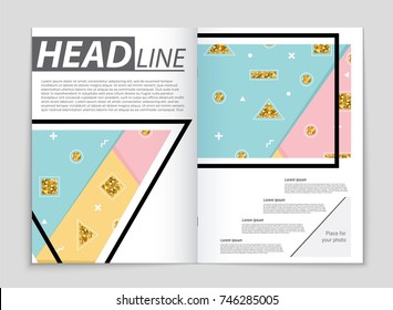 Abstract vector layout background set. For art template design, list, front page, mockup brochure theme style, banner, idea, cover, booklet, print, flyer, book, blank, card, ad, sign, sheet, a4