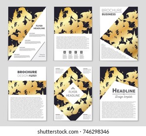 Abstract vector layout background set. For art template design, list, front page, mockup brochure theme style, banner, idea, cover, booklet, print, flyer, book, blank, card, ad, sign, sheet, a4.