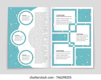 Abstract vector layout background set. For art template design, list, front page, mockup brochure theme style, banner, idea, cover, booklet, print, flyer, book, blank, card, ad, sign, sheet, a4