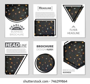 Abstract vector layout background set. For art template design, list, front page, mockup brochure theme style, banner, idea, cover, booklet, print, flyer, book, blank, card, ad, sign, sheet, a4