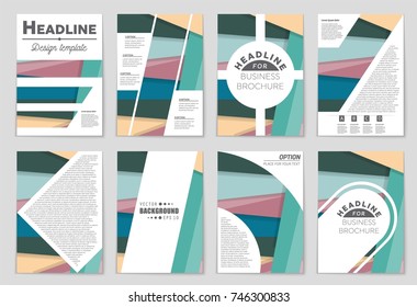 Abstract vector layout background set. For art template design, list, front page, mockup brochure theme style, banner, idea, cover, booklet, print, flyer, book, blank, card, ad, sign, sheet,, a4.