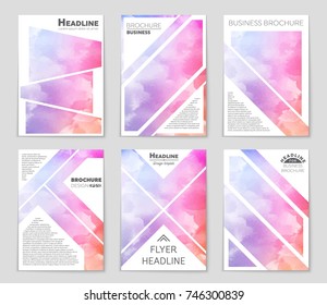 Abstract vector layout background set. For art template design, list, front page, mockup brochure theme style, banner, idea, cover, booklet, print, flyer, book, blank, card, ad, sign, sheet, a4