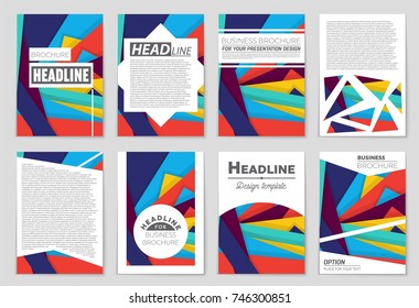 Abstract vector layout background set. For art template design, list, front page, mockup brochure theme style, banner, idea, cover, booklet, print, flyer, book, blank, card, ad, sign, sheet,, a4.