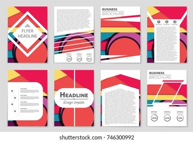 Abstract vector layout background set. For art template design, list, front page, mockup brochure theme style, banner, idea, cover, booklet, print, flyer, book, blank, card, ad, sign, sheet,, a4.