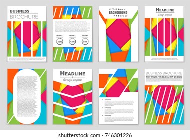Abstract vector layout background set. For art template design, list, front page, mockup brochure theme style, banner, idea, cover, booklet, print, flyer, book, blank, card, ad, sign, sheet,, a4.