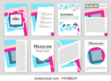 Abstract vector layout background set. For art template design, list, front page, mockup brochure theme style, banner, idea, cover, booklet, print, flyer, book, blank, card, ad, sign, sheet,, a4.