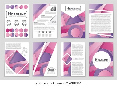 Abstract vector layout background set. For art template design, list, front page, mockup brochure theme style, banner, idea, cover, booklet, print, flyer, book, blank, card, ad, sign, sheet,, a4.