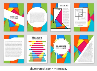 Abstract vector layout background set. For art template design, list, front page, mockup brochure theme style, banner, idea, cover, booklet, print, flyer, book, blank, card, ad, sign, sheet,, a4.