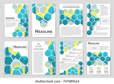 Abstract vector layout background set. For art template design, list, front page, mockup brochure theme style, banner, idea, cover, booklet, print, flyer, book, blank, card, ad, sign, sheet,, a4.