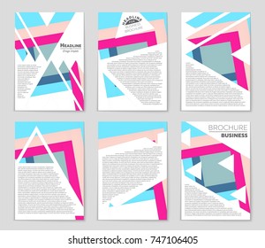 Abstract vector layout background set. For art template design, list, front page, mockup brochure theme style, banner, idea, cover, booklet, print, flyer, book, blank, card, ad, sign, sheet,, a4.