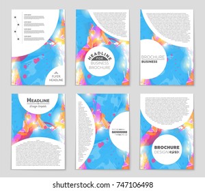 Abstract vector layout background set. For art template design, list, front page, mockup brochure theme style, banner, idea, cover, booklet, print, flyer, book, blank, card, ad, sign, sheet, a4