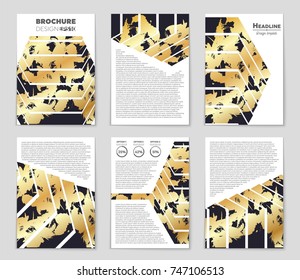 Abstract vector layout background set. For art template design, list, front page, mockup brochure theme style, banner, idea, cover, booklet, print, flyer, book, blank, card, ad, sign, sheet, a4.