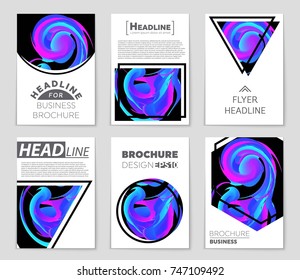 Abstract vector layout background set. For art template design, list, front page, mockup brochure theme style, banner, idea, cover, booklet, print, flyer, book, blank, card, ad, sign, sheet, a4