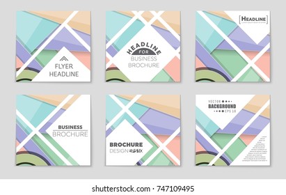 Abstract vector layout background set. For art template design, list, front page, mockup brochure theme style, banner, idea, cover, booklet, print, flyer, book, blank, card, ad, sign, sheet,, a4.