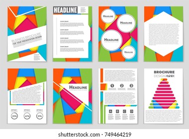 Abstract vector layout background set. For art template design, list, front page, mockup brochure theme style, banner, idea, cover, booklet, print, flyer, book, blank, card, ad, sign, sheet,, a4.