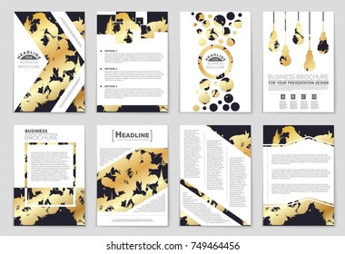 Abstract vector layout background set. For art template design, list, front page, mockup brochure theme style, banner, idea, cover, booklet, print, flyer, book, blank, card, ad, sign, sheet, a4.