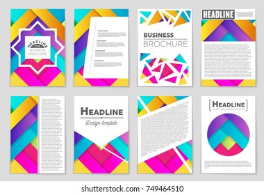 Abstract vector layout background set. For art template design, list, front page, mockup brochure theme style, banner, idea, cover, booklet, print, flyer, book, blank, card, ad, sign, sheet,, a4.