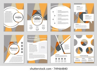 Abstract vector layout background set. For art template design, list, front page, mockup brochure theme style, banner, idea, cover, booklet, print, flyer, book, blank, card, ad, sign, sheet,, a4.